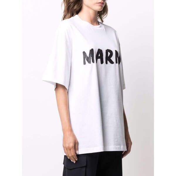 【VIP SALE】マルニ☆ロゴ付き オーバーサイズ Tシャツコピー