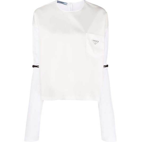 VIP価格★プラダ★Re Nylon コットンTシャツ偽物 White 134619