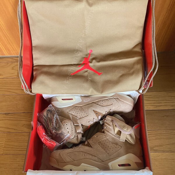 入手困難激レア!travis scott×AIR JORDAN 6“BRITISH KHAKI”偽物 DH0690-200