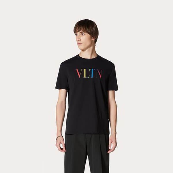 vltn tシャツ コピー★VALENTINOマルチカラー クルーネック Tシャツ VV3MG10V72U24D/VV3MG10V72U20T