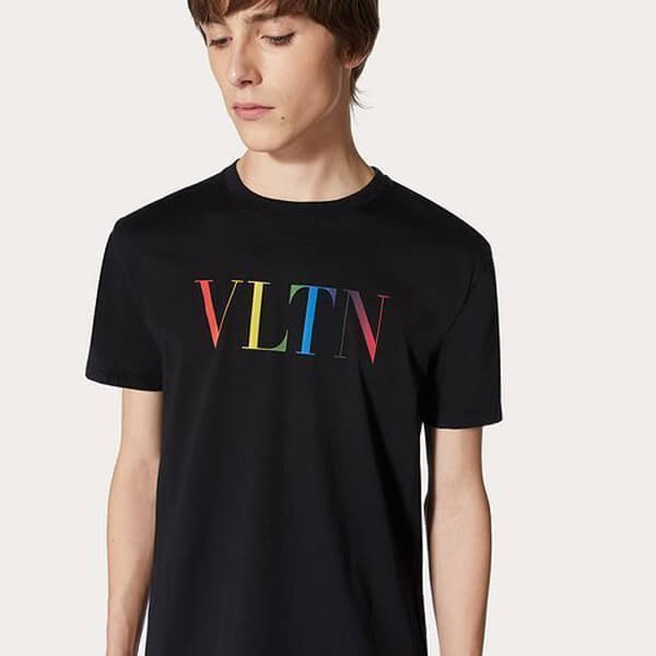 vltn tシャツ コピー★VALENTINOマルチカラー クルーネック Tシャツ VV3MG10V72U24D/VV3MG10V72U20T