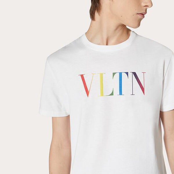 vltn tシャツ コピー★VALENTINOマルチカラー クルーネック Tシャツ VV3MG10V72U24D/VV3MG10V72U20T