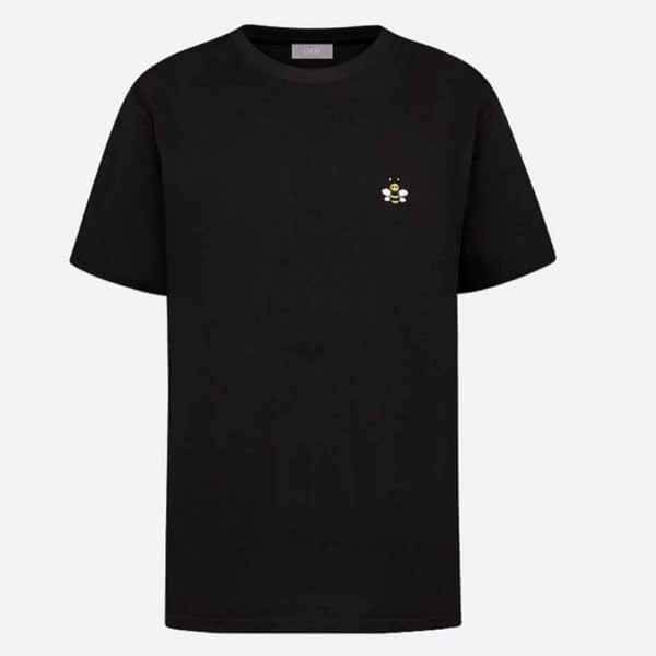 ディオール × Kaws ビー ワンポイント Tシャツ偽物 ブラック 蜂