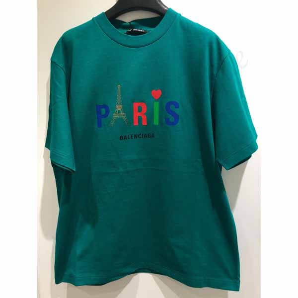 バレンシアガ PARIS LOVE プリント Tシャツコピー 半袖★2色