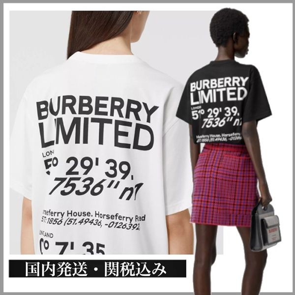 バーバリー　新作　コーディネートプリント　Tシャツ80372921