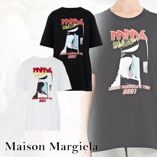 【マルジェラ】レトロなマルジェラ6ツアープリント Tシャツ偽物