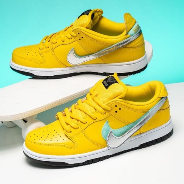 ナイキ SB dunk low Diamond Supply Co "Canary Diamond" Yellow