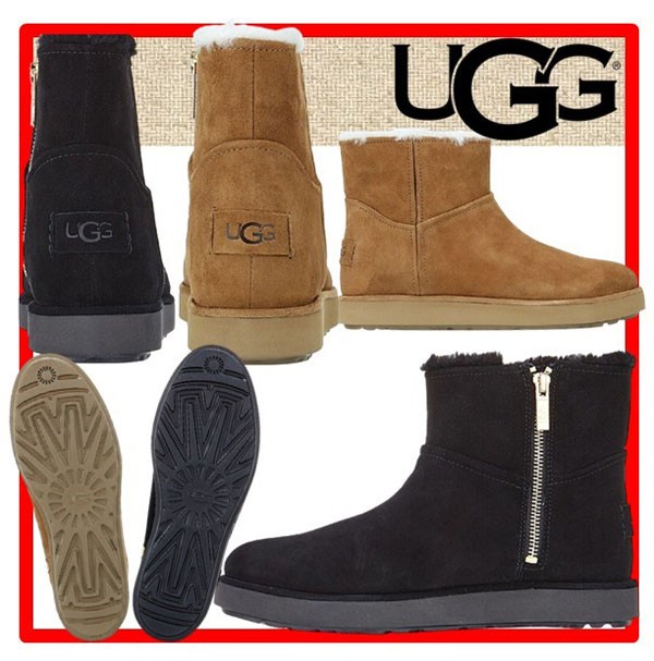 ☆人気☆UGGショートブーツ偽物☆Zip-up Suede Mini Boot.s (Classic Mini BLVD)☆