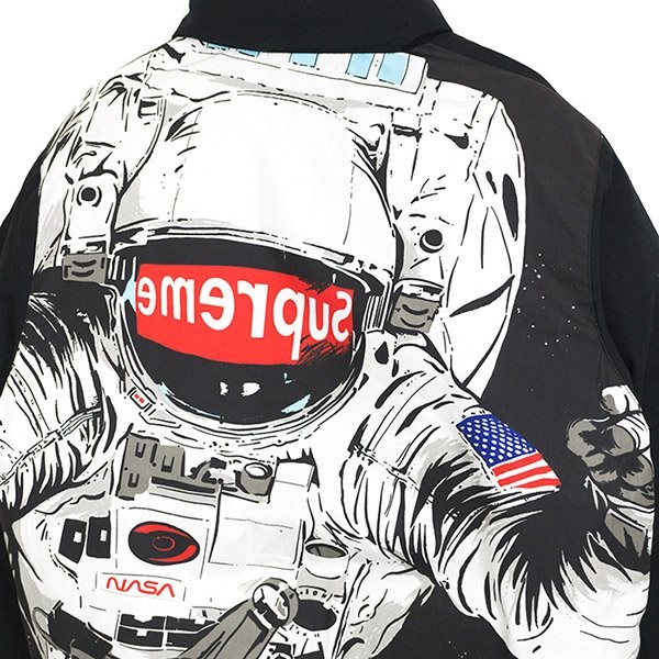 超限定♪シュプリーム 偽物 16AW Astronaut Puffy Jacket 黒 Size MEDIUM(ピン付き)