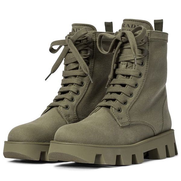 【人気商品】[プラダ] Canvas combat boots キャンバスコンバットブーツ