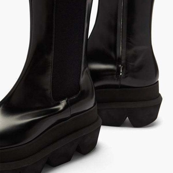 [sacai]LEAHER BOOTS☆プラットフォームレザーチェルシーブーツ21-05758