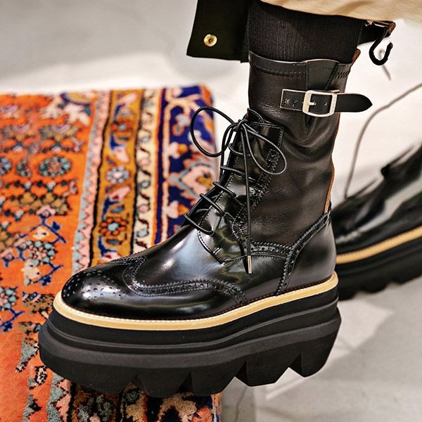 クール＆スタイリッシュ★sacai 偽物★Wingtip Engineer Sock Boots