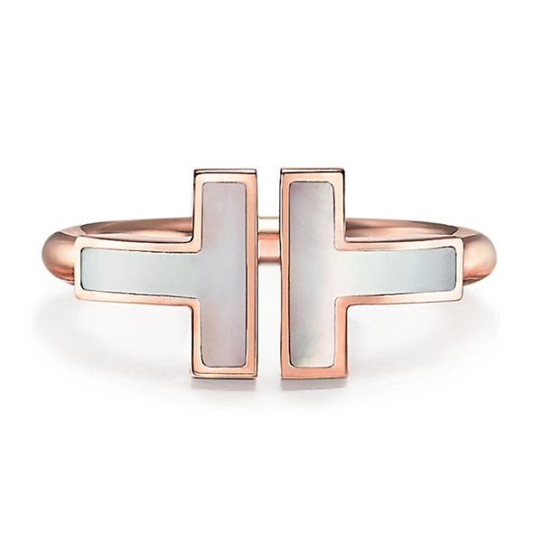 ティファニー 指輪 コピー【Tiffany&Co.】Tiffany T Mother-of-pearl Wire Ring