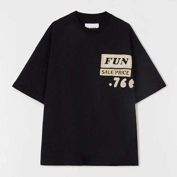 【2022SS】JIL SANDER コピー★ グラフィックパッチ コットンTシャツ JSMU707025MU248508