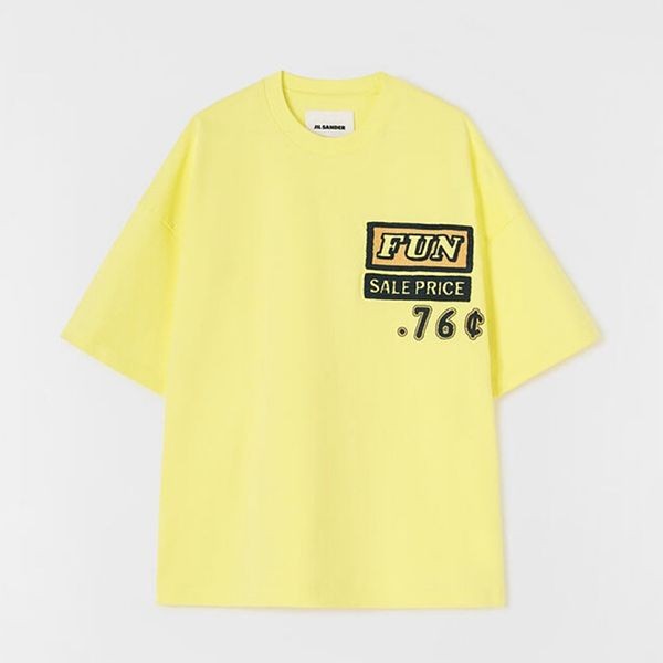 【2022SS】JIL SANDER コピー★ グラフィックパッチ コットンTシャツ JSMU707025MU248508