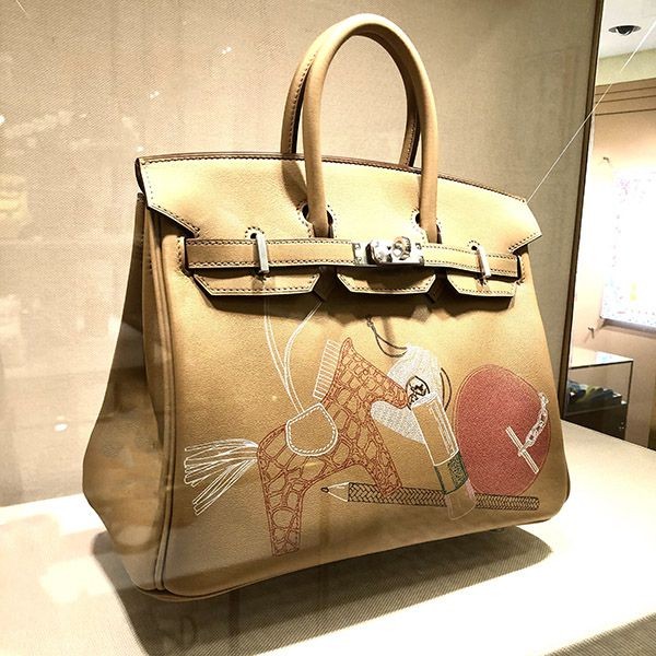 2022 エルメス バーキン コピー【SAC Birkin 25"IN and OUT"】BISCUIT/Veau Swift