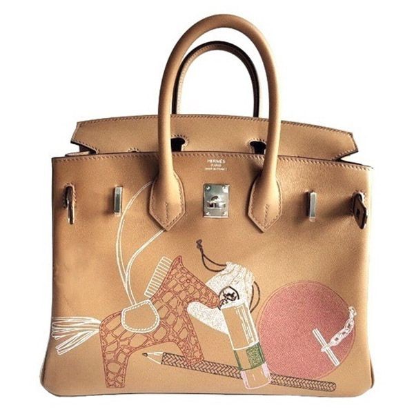 2022 エルメス バーキン コピー【SAC Birkin 25"IN and OUT"】BISCUIT/Veau Swift