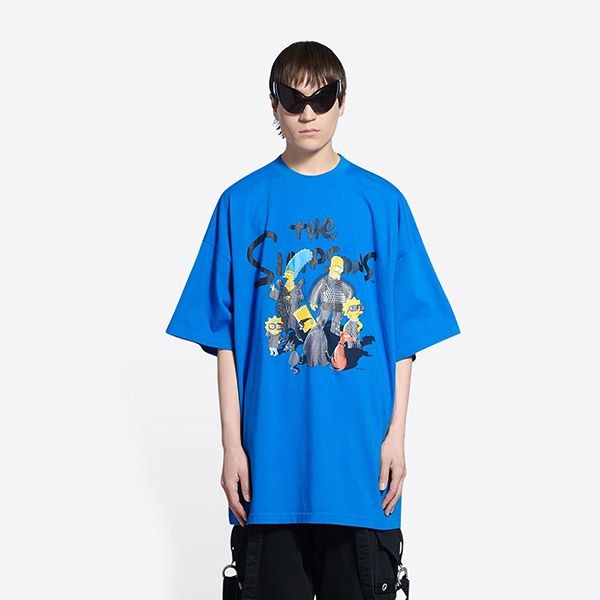 バレンシアガ Tシャツ 偽物 ザ・シンプソンズ コラボTシャツ 676589TLVG77200