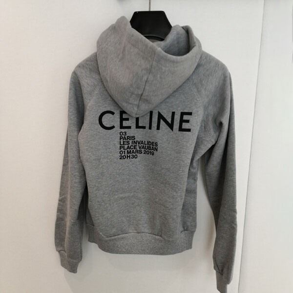 セリーヌ パーカー 偽物★HOODIE INVITATION SHOW PRINT インビテーション 2Y006170H06BK