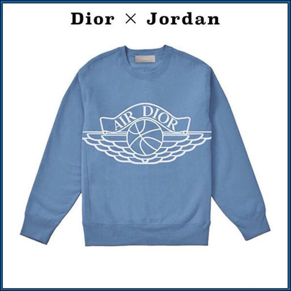 ナイキ ディオール 偽物ニット【ディオールジョーダン 偽物】コラボニット 超激レア Air Wings Sweater "Blue"