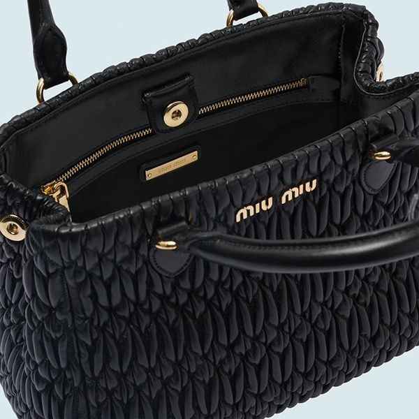 《送料無料》☆MiuMiu☆クリスタル ナッパレザー ハンドバッグ コピー 6色 5BA067FVJF0002VOOO