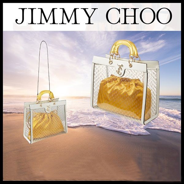 JIMMY CHOO 偽物 プレキシハンドル レザートートバッグ VARENNETHTOTERAA