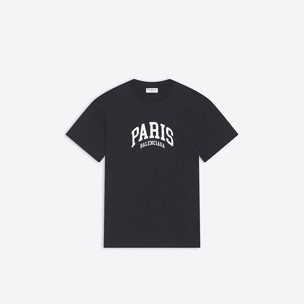 ◆バレンシアガ◆CITIES PARIS ロゴ ウィメンズ コットンTシャツ パロディ3色612965TLVL71070