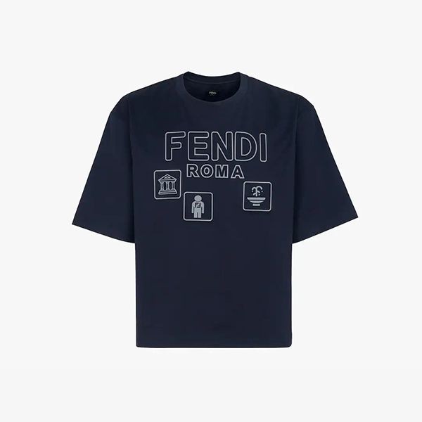 大人気★フェンディ ブラックジャージーTシャツ パロディ FY1129AIFVF0QG3