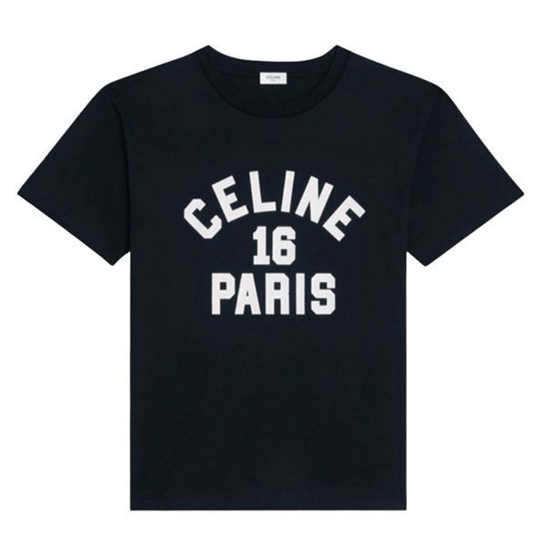 セリーヌ 16 PARIS ルーズTシャツ パロディ コットン 2X16B671Q38AW