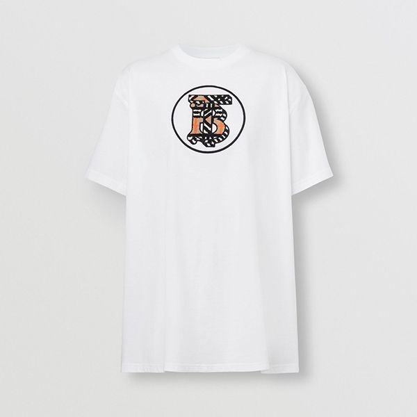 バーバリー モノグラムモチーフ コットン オーバーサイズTシャツ 偽物 2色 80559071