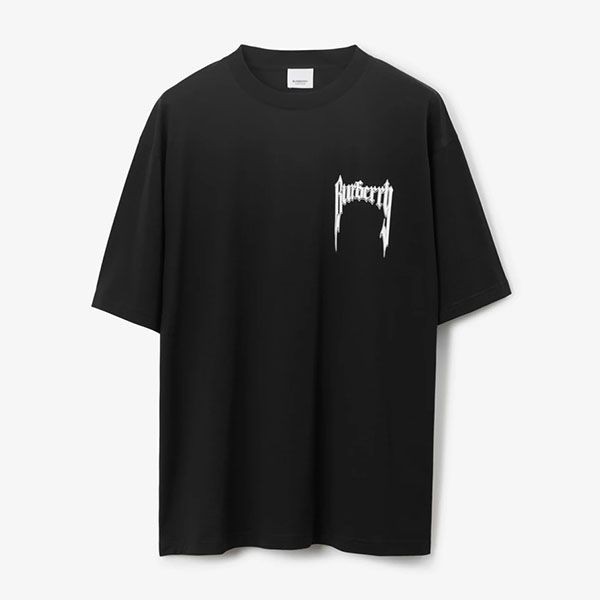 バーバリー ロゴプリントコットンTシャツ パロディ 80701321