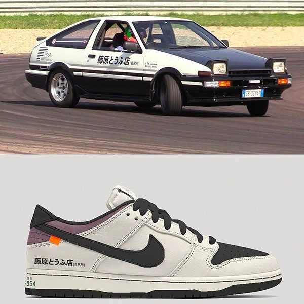 ナイキ SB 頭文字d ae86 dunk low 藤原とうふ店 偽物 AE1391_086 スーパーコピー