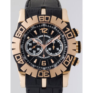 ロジェデュブイ ROGERDUBUIS ニューイージーダイバー SED46 78 C5.NCPG9.12R クロノグラフ　皮 ブラック