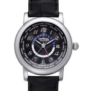 モンブラン106464スター ワールドタイム GMT 新品腕時計メンズ送料無料