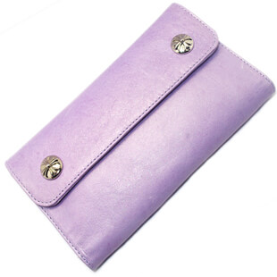 クロムハーツ Wave Wallet/Lavender CH Plus Button ウェーブウォレット/ラベンダーchw38