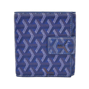 ゴヤールコピー 財布 二つ折り wホック ブルー  GY018