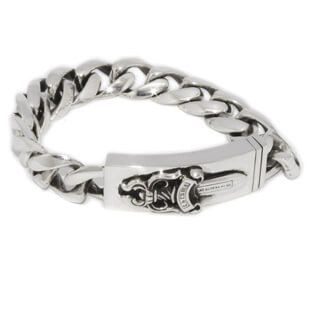 ☆確保済み！クロムハーツ idブレスレット 偽物 ID Dagger 13Link Classic Chain Bracelet IDダガー13リンククラシックチェーンブレスレットchb19