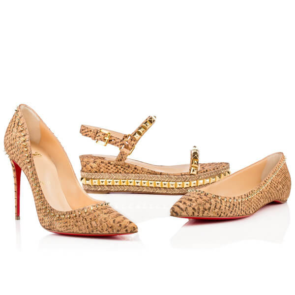 2016新色 クリスチャン ルブタンスーパーコピー CHRISTIAN LOUBOUTIN ★ Cataclou Cork Ecorce 60mm【大人気】