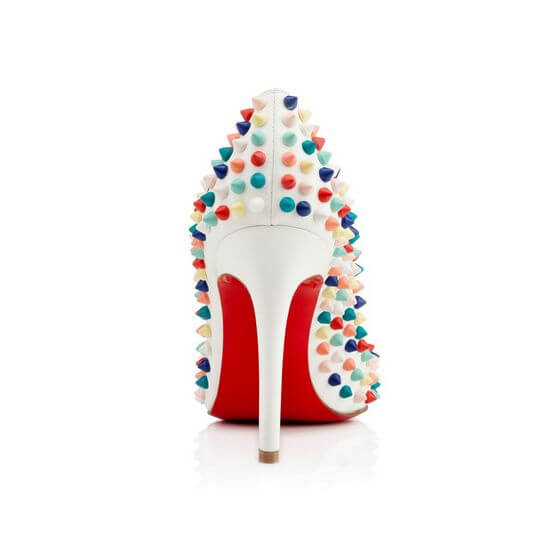 2016新色 完売 Christian Louboutin クリスチャン ルブタンスーパーコピー Pigalle Spikes 100 ホワイトパンプス