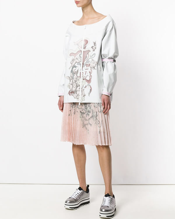 PRADA ブルゾン LOOK24 RABBIT & LILY PRINTED OFF SHOULDER JACKET