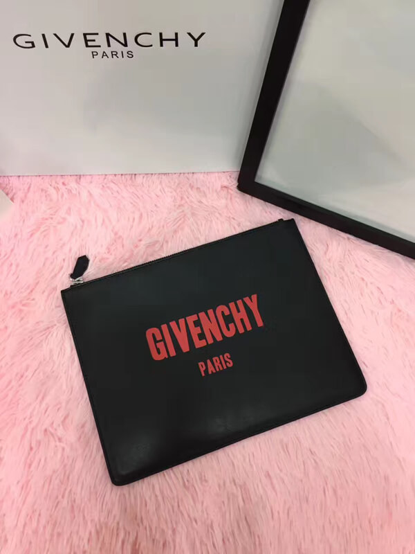 17/18AW GIVENCHY ジバンシィスーパーコピー RED LOGO SMALL CLUTCH