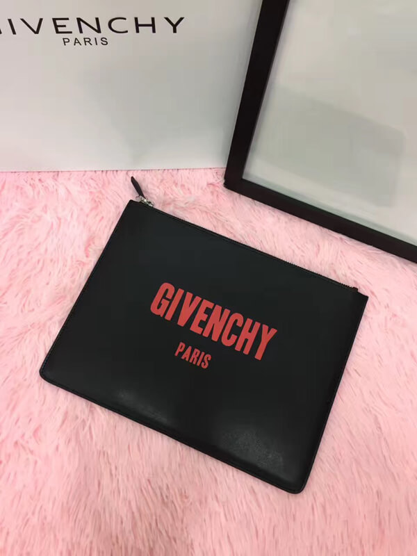 17/18AW GIVENCHY ジバンシィスーパーコピー RED LOGO SMALL CLUTCH