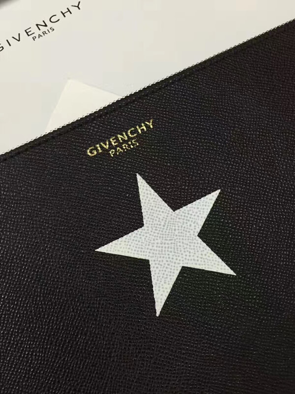 GIVENCHY ジバンシィスーパーコピー 17/18AW スターパッチ ミディアム クラッチバック_BLACK