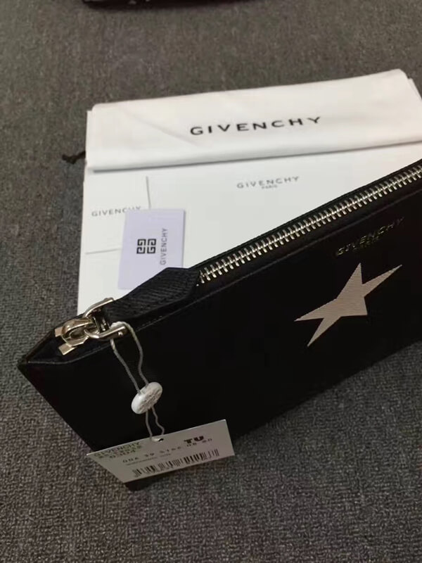 GIVENCHY ジバンシィスーパーコピー 17/18AW スターパッチ ミディアム クラッチバック_BLACK