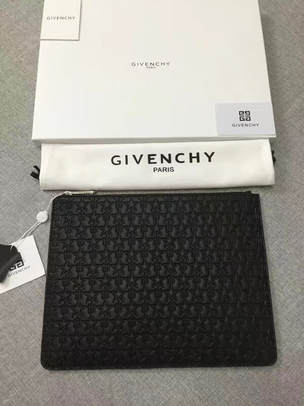 GIVENCHY ジバンシィスーパーコピー 17/18AW スターエンボスクラッチ_Black