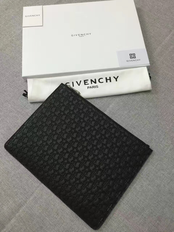 GIVENCHY ジバンシィスーパーコピー 17/18AW スターエンボスクラッチ_Black