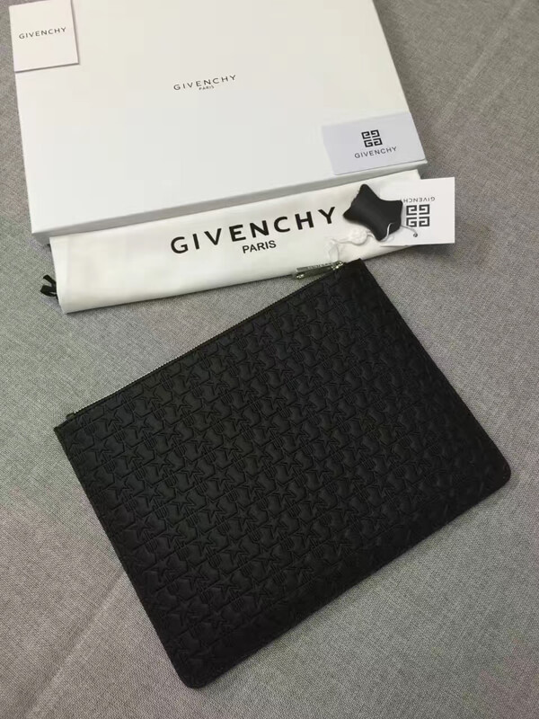 GIVENCHY ジバンシィスーパーコピー 17/18AW スターエンボスクラッチ_Black