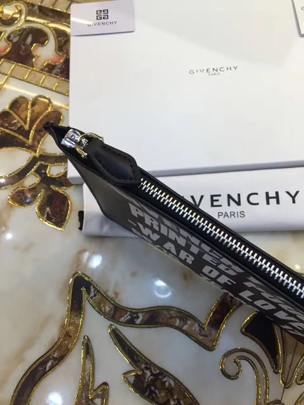 17/18AW GIVENCHY ジバンシィスーパーコピー WAR OF LOVE スターパッチ レザーポーチ BK06072273001