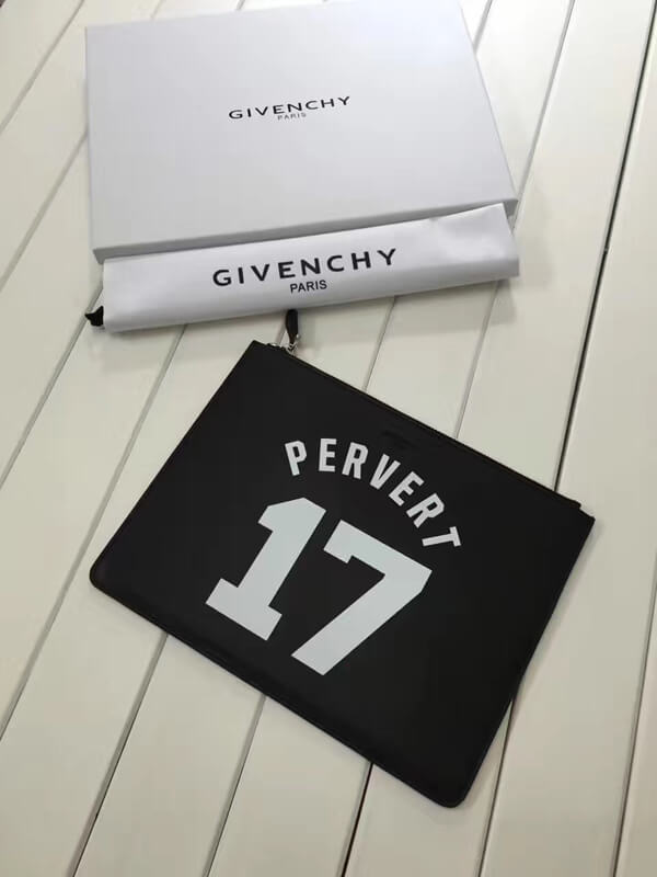 2017新作 GIVENCHY ジバンシィスーパーコピー PERVERT スターパッチ レザーポーチ BK06072273003