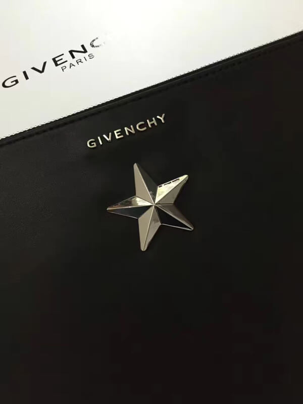 GIVENCHY ジバンシィスーパーコピー 2017新作 シルバースター ラージ クラッチバック_BLACK